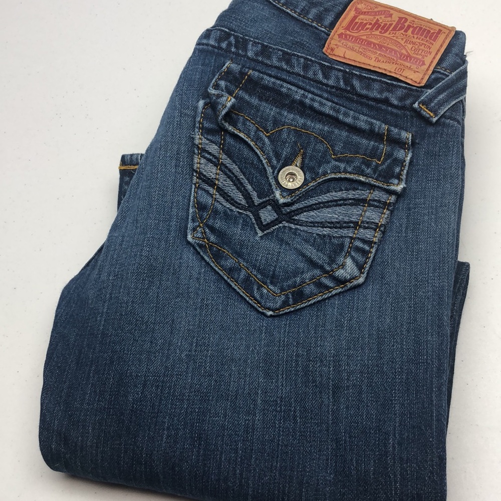 VINTAGE LUCKY BRAND BOOT JEANS 4/27x30 lucky you 🍀